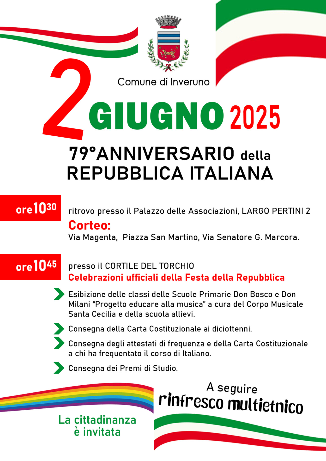 2 giugno 2025 Festa della Repubblica - Comune di Inveruno